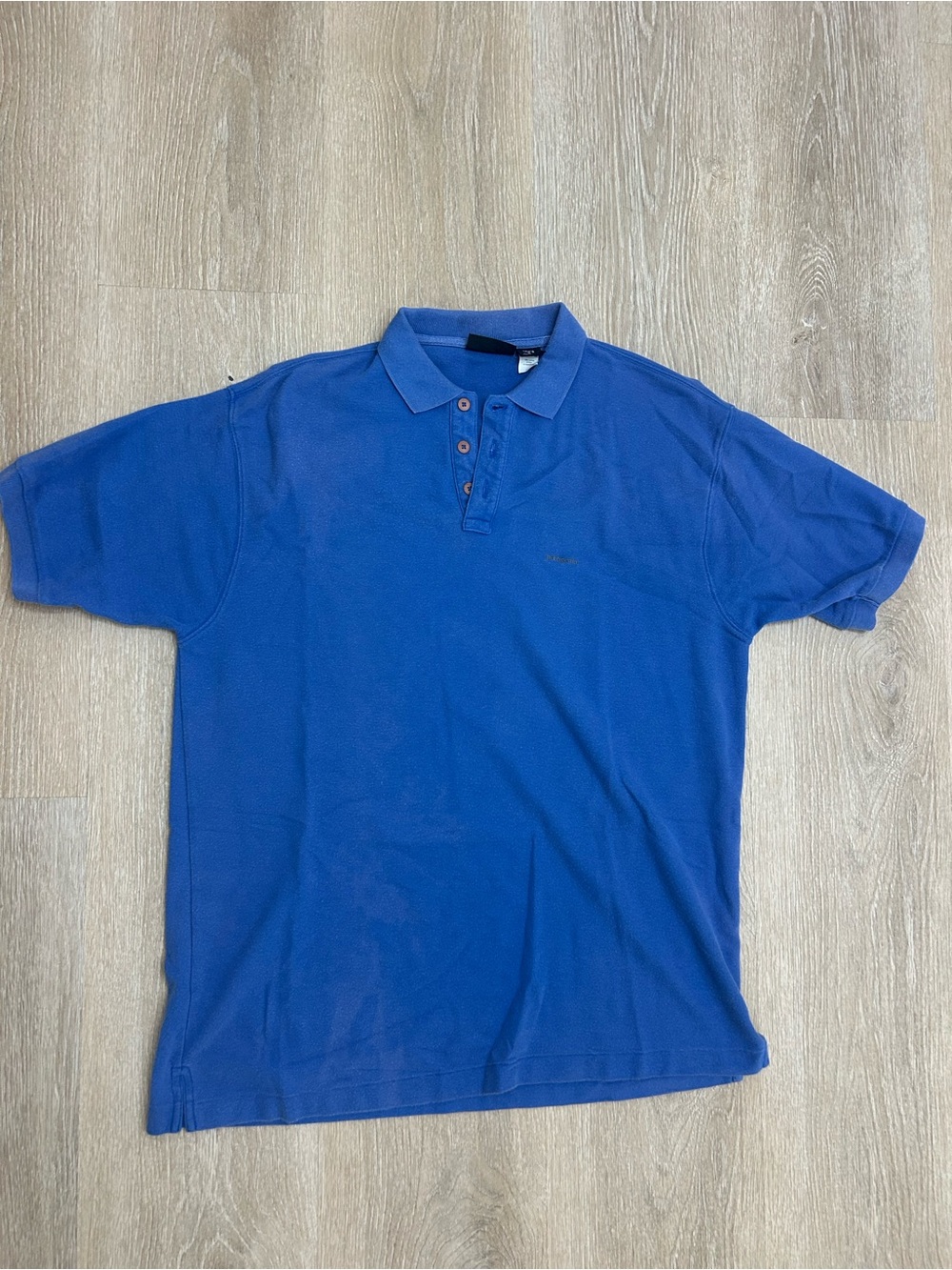 Patagonia Men’s Large Blue Short Sleeve Polo Shirt Embroidered Logo Casual